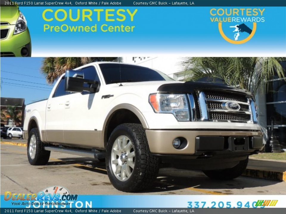 2011 Ford F150 Lariat SuperCrew 4x4 Oxford White / Pale Adobe Photo #1