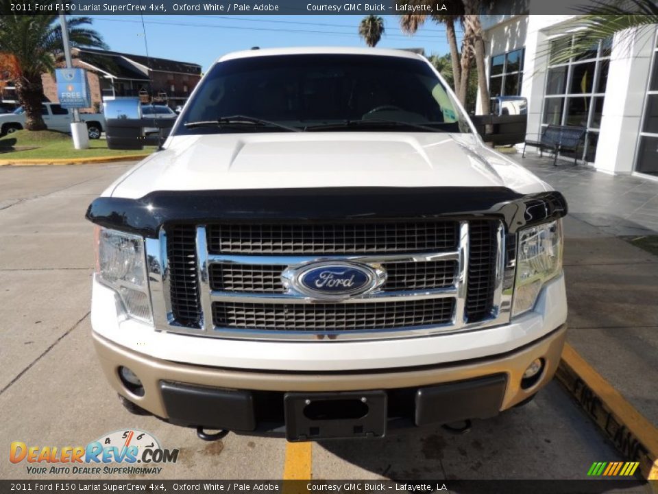 2011 Ford F150 Lariat SuperCrew 4x4 Oxford White / Pale Adobe Photo #2