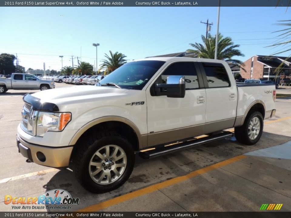 2011 Ford F150 Lariat SuperCrew 4x4 Oxford White / Pale Adobe Photo #5