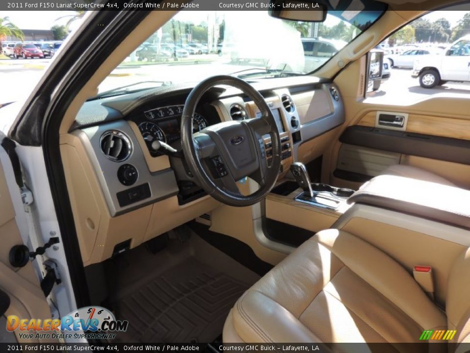2011 Ford F150 Lariat SuperCrew 4x4 Oxford White / Pale Adobe Photo #14