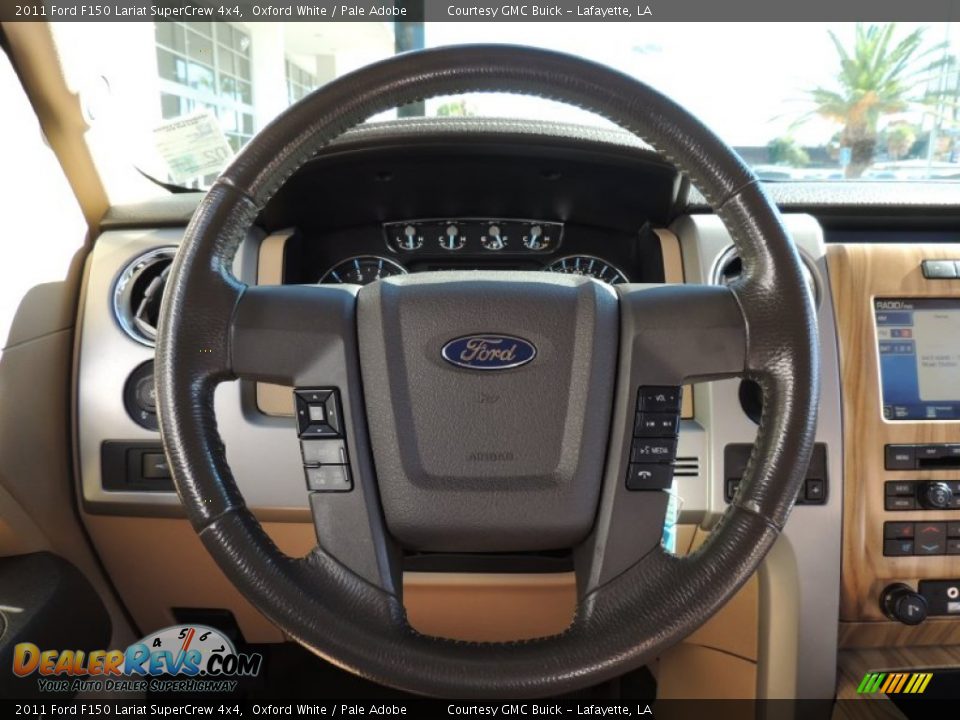 2011 Ford F150 Lariat SuperCrew 4x4 Oxford White / Pale Adobe Photo #16