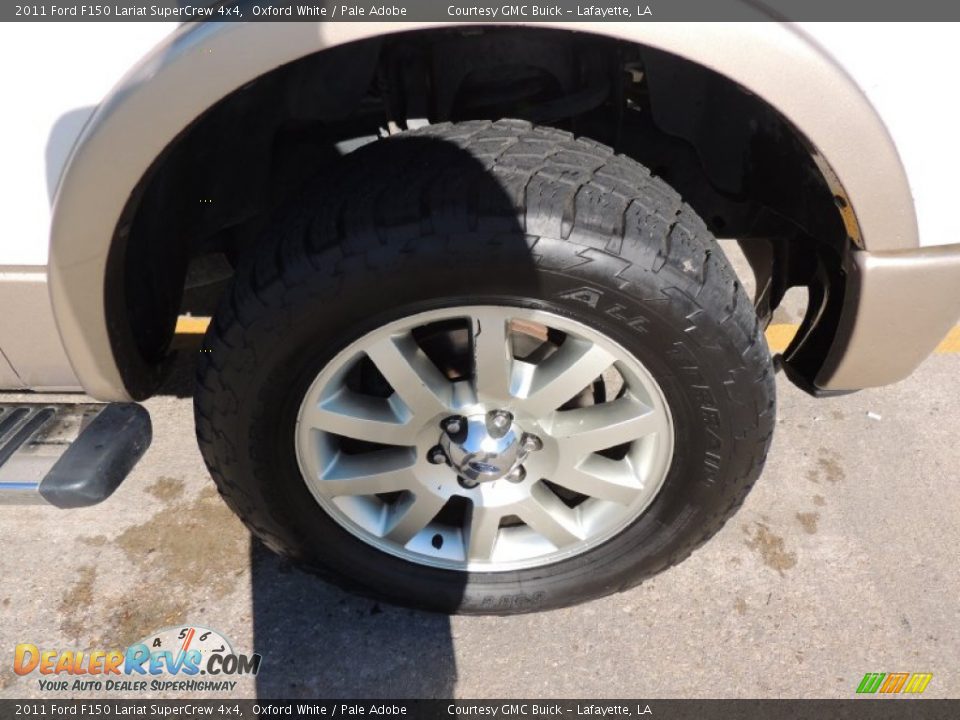 2011 Ford F150 Lariat SuperCrew 4x4 Oxford White / Pale Adobe Photo #28