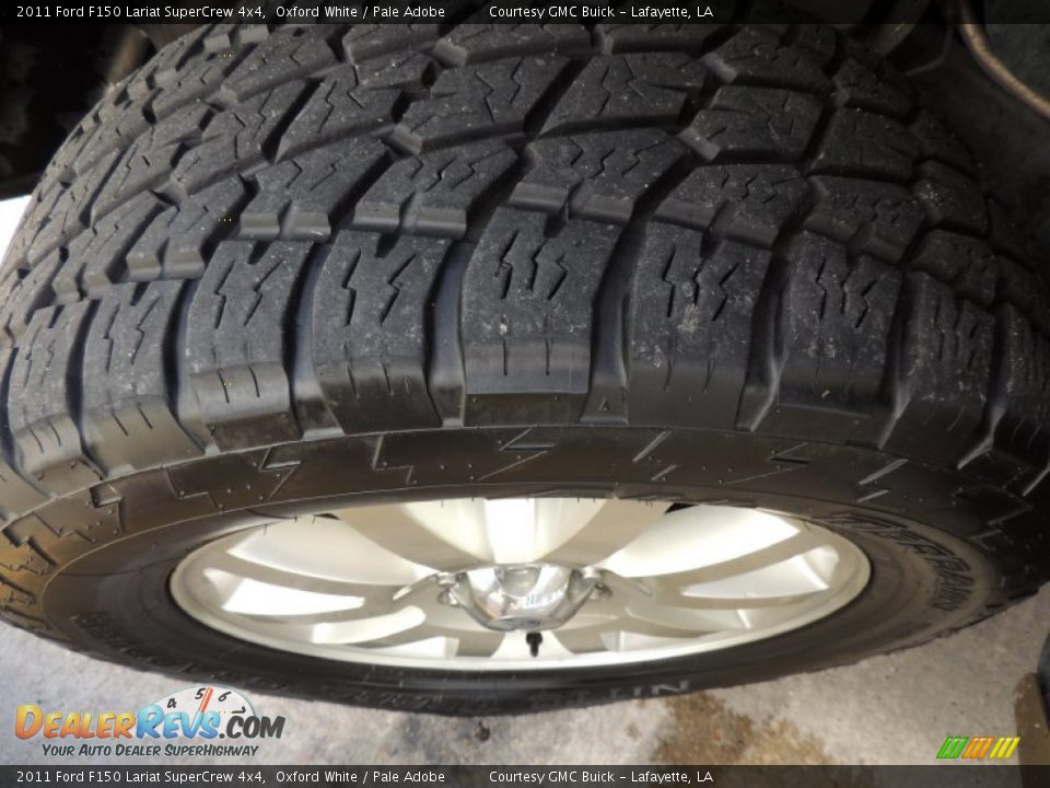2011 Ford F150 Lariat SuperCrew 4x4 Oxford White / Pale Adobe Photo #29