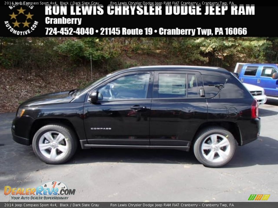 2014 Jeep Compass Sport 4x4 Black / Dark Slate Gray Photo #1