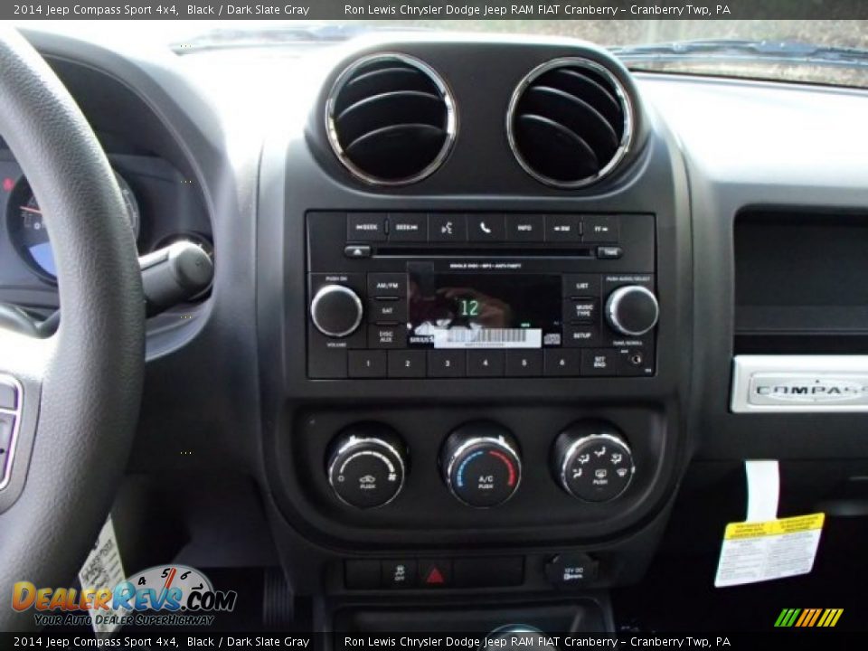 2014 Jeep Compass Sport 4x4 Black / Dark Slate Gray Photo #16