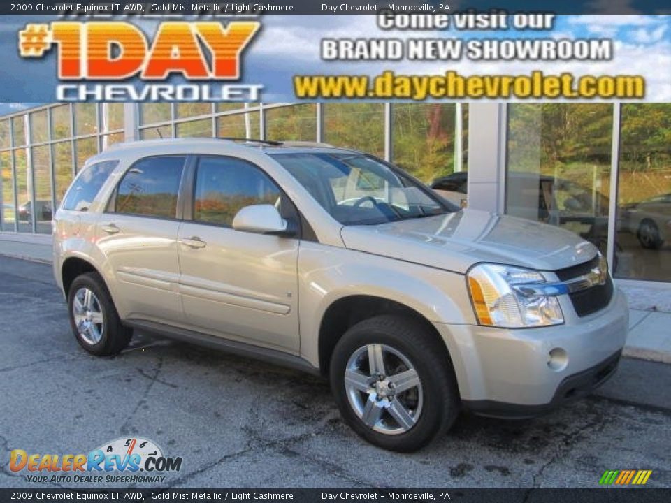 2009 Chevrolet Equinox LT AWD Gold Mist Metallic / Light Cashmere Photo #1