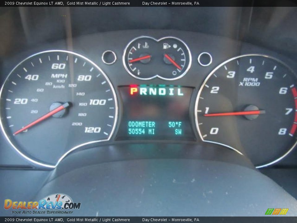 2009 Chevrolet Equinox LT AWD Gold Mist Metallic / Light Cashmere Photo #20