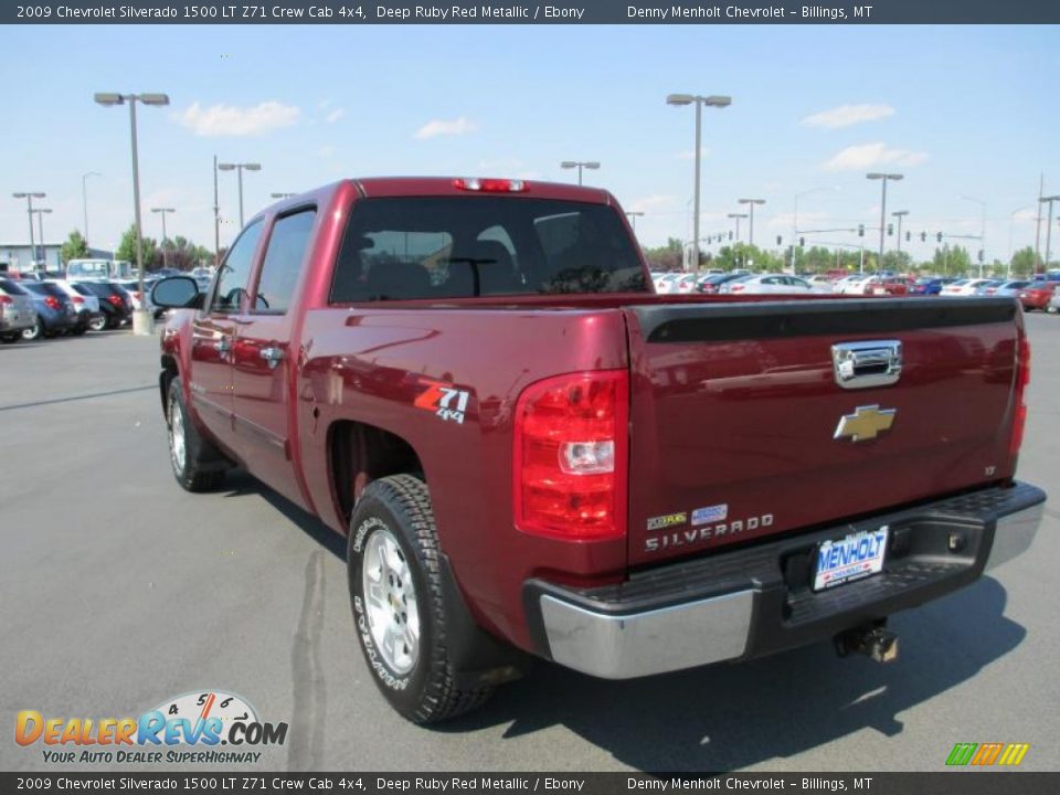 2009 Chevrolet Silverado 1500 LT Z71 Crew Cab 4x4 Deep Ruby Red Metallic / Ebony Photo #4