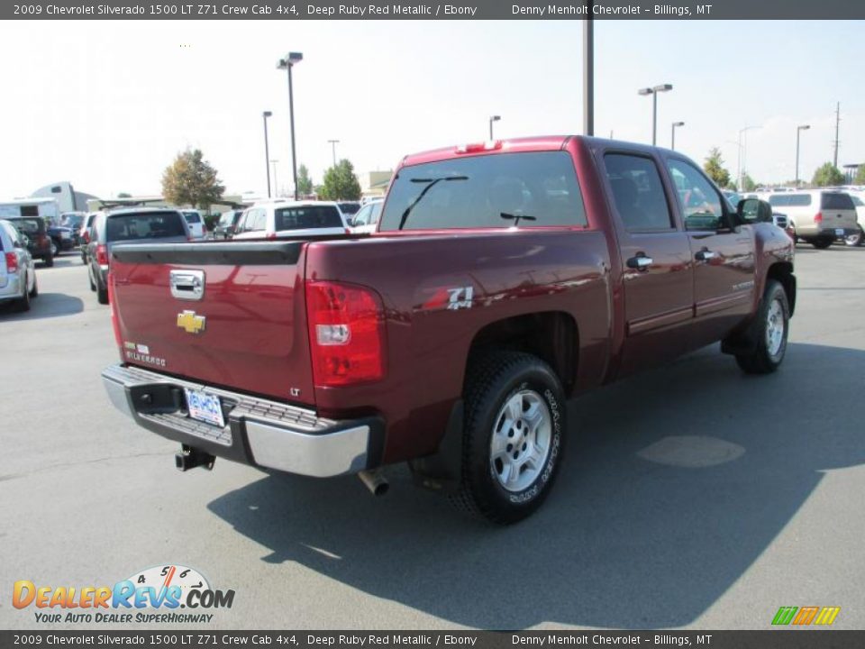 2009 Chevrolet Silverado 1500 LT Z71 Crew Cab 4x4 Deep Ruby Red Metallic / Ebony Photo #6