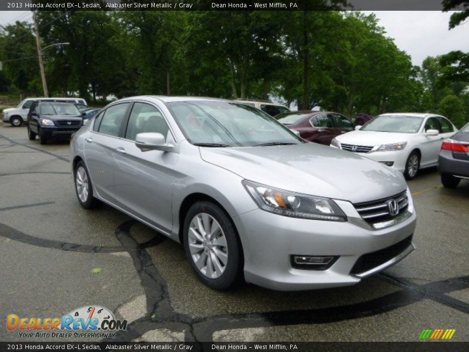 2013 Honda Accord EX-L Sedan Alabaster Silver Metallic / Gray Photo #1