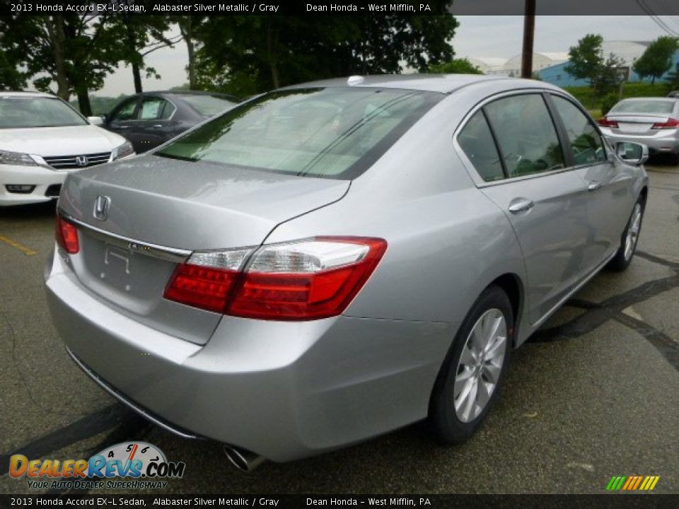 2013 Honda Accord EX-L Sedan Alabaster Silver Metallic / Gray Photo #2
