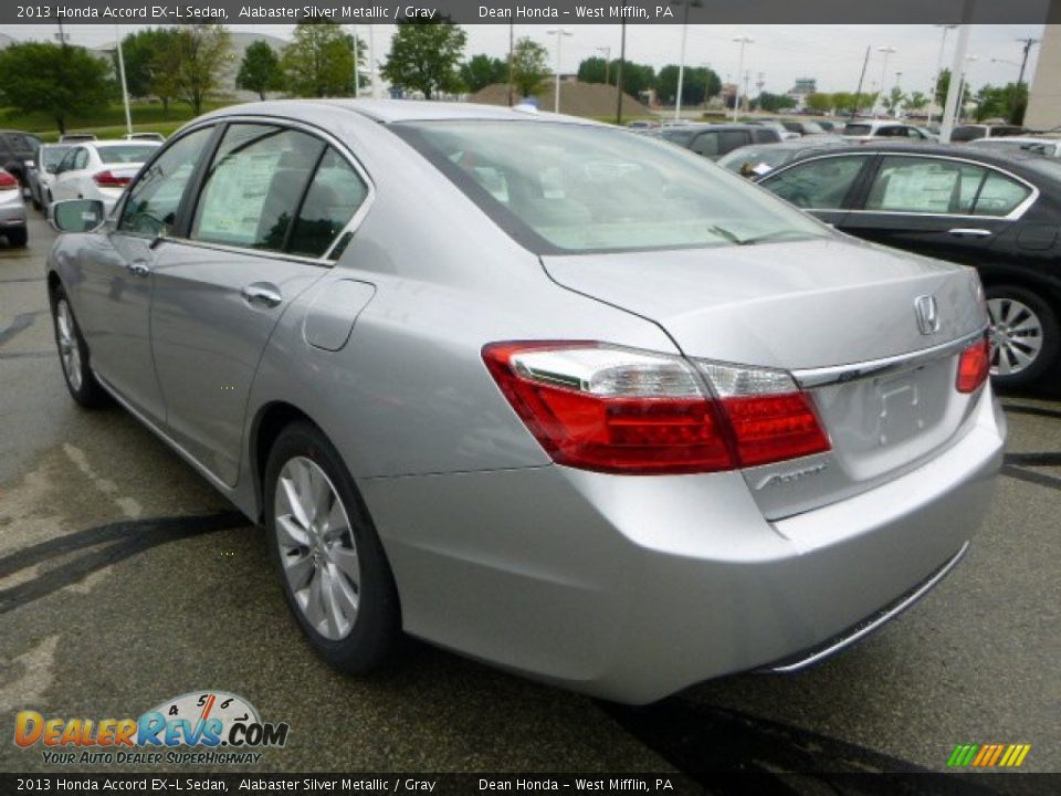 2013 Honda Accord EX-L Sedan Alabaster Silver Metallic / Gray Photo #4
