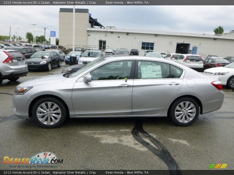 2013 Honda Accord EX-L Sedan Alabaster Silver Metallic / Gray Photo #5