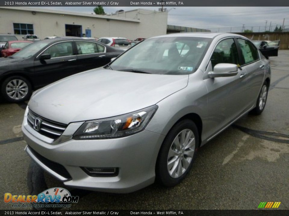 2013 Honda Accord EX-L Sedan Alabaster Silver Metallic / Gray Photo #6