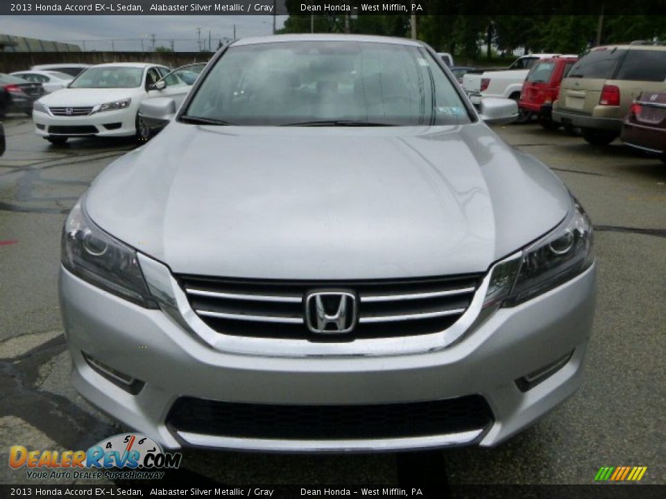 2013 Honda Accord EX-L Sedan Alabaster Silver Metallic / Gray Photo #7