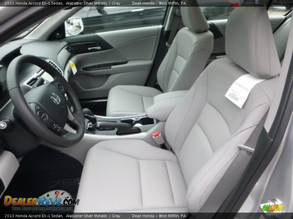 2013 Honda Accord EX-L Sedan Alabaster Silver Metallic / Gray Photo #9