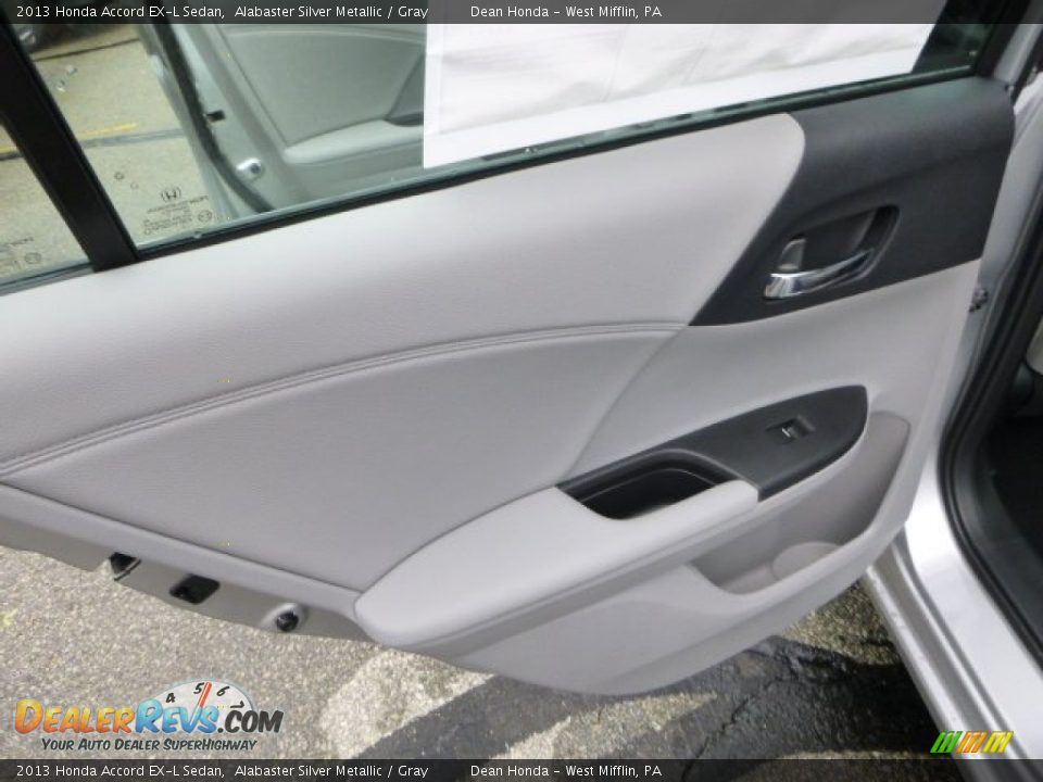 2013 Honda Accord EX-L Sedan Alabaster Silver Metallic / Gray Photo #12
