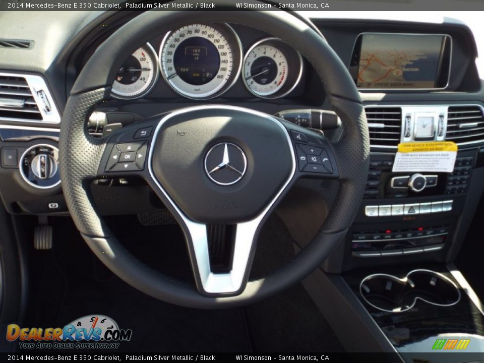 2014 Mercedes-Benz E 350 Cabriolet Paladium Silver Metallic / Black Photo #7