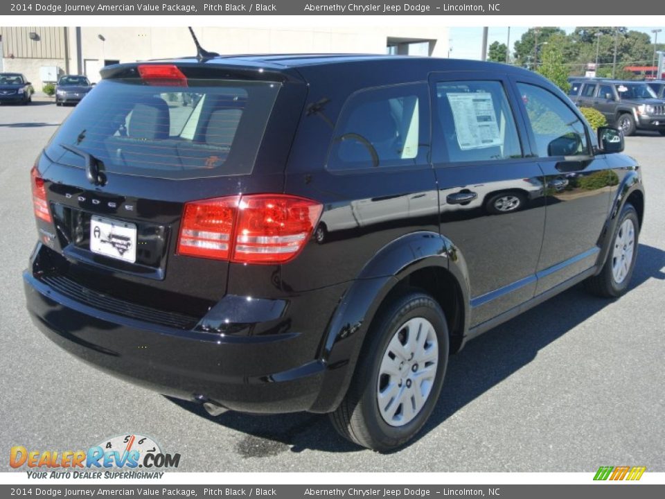 2014 Dodge Journey Amercian Value Package Pitch Black / Black Photo #5