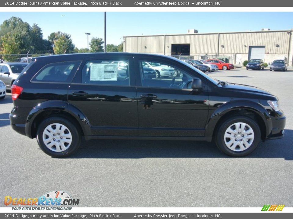 2014 Dodge Journey Amercian Value Package Pitch Black / Black Photo #6