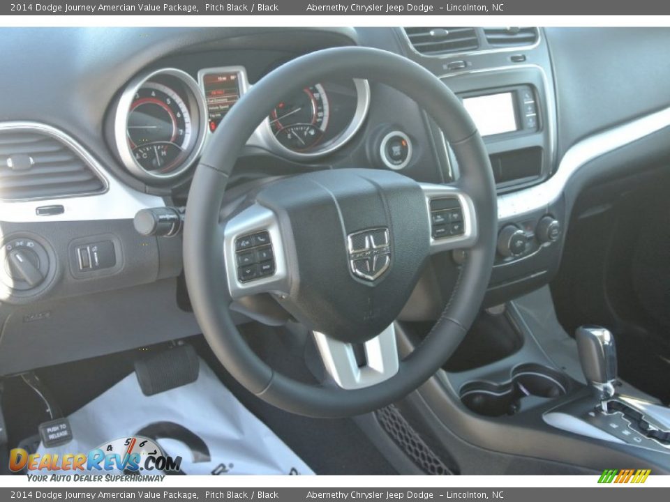 2014 Dodge Journey Amercian Value Package Pitch Black / Black Photo #21