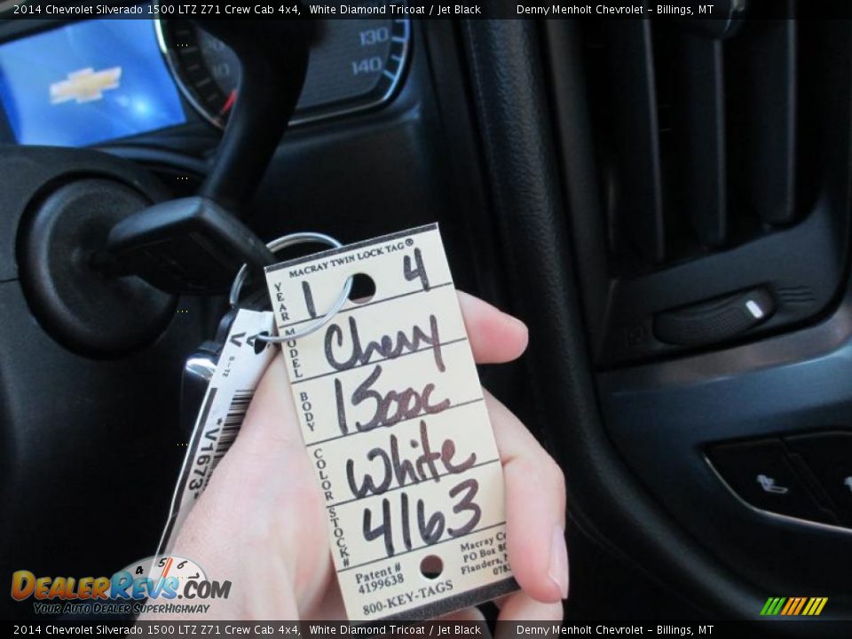 2014 Chevrolet Silverado 1500 LTZ Z71 Crew Cab 4x4 White Diamond Tricoat / Jet Black Photo #21