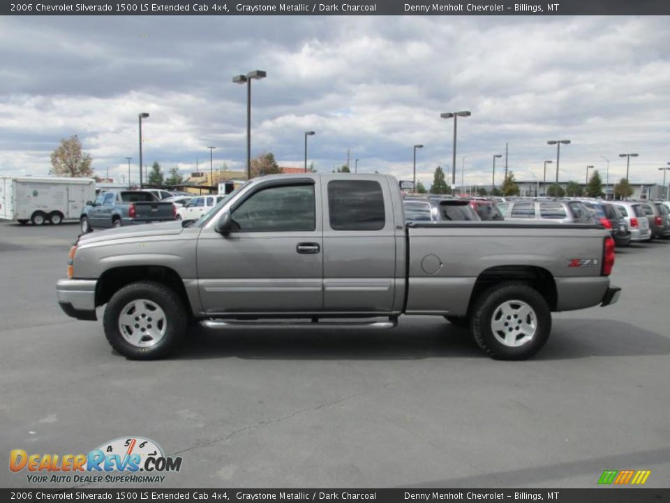 2006 Chevrolet Silverado 1500 LS Extended Cab 4x4 Graystone Metallic / Dark Charcoal Photo #3