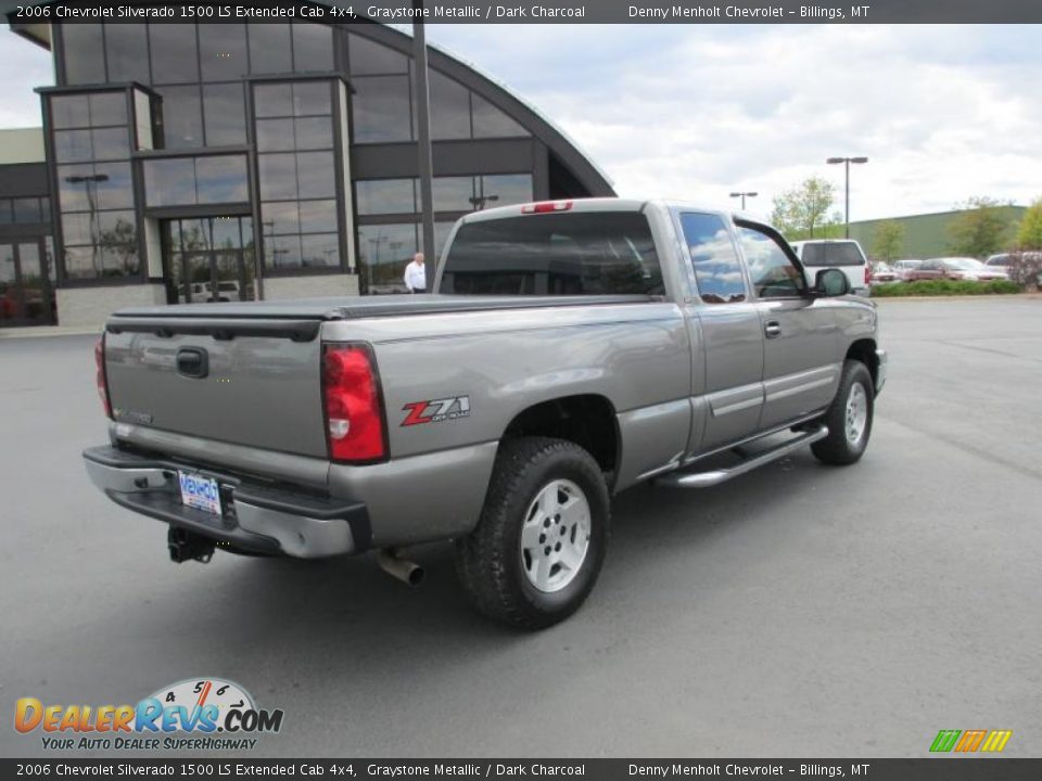 2006 Chevrolet Silverado 1500 LS Extended Cab 4x4 Graystone Metallic / Dark Charcoal Photo #6