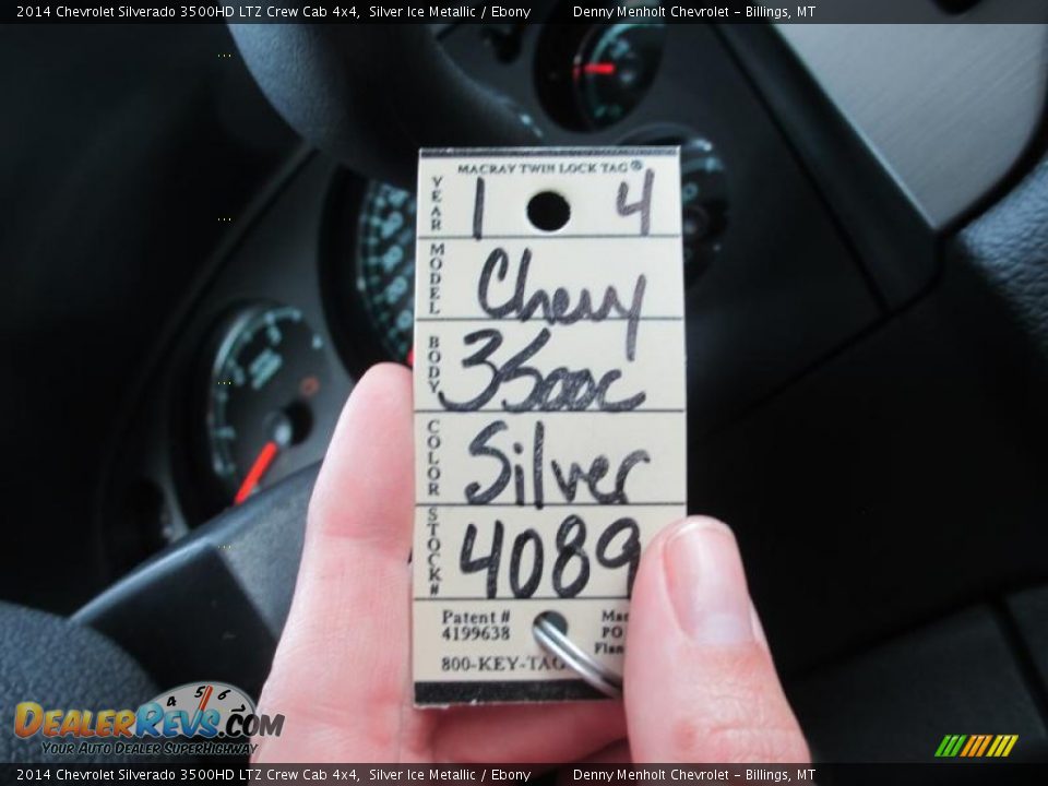 2014 Chevrolet Silverado 3500HD LTZ Crew Cab 4x4 Silver Ice Metallic / Ebony Photo #16