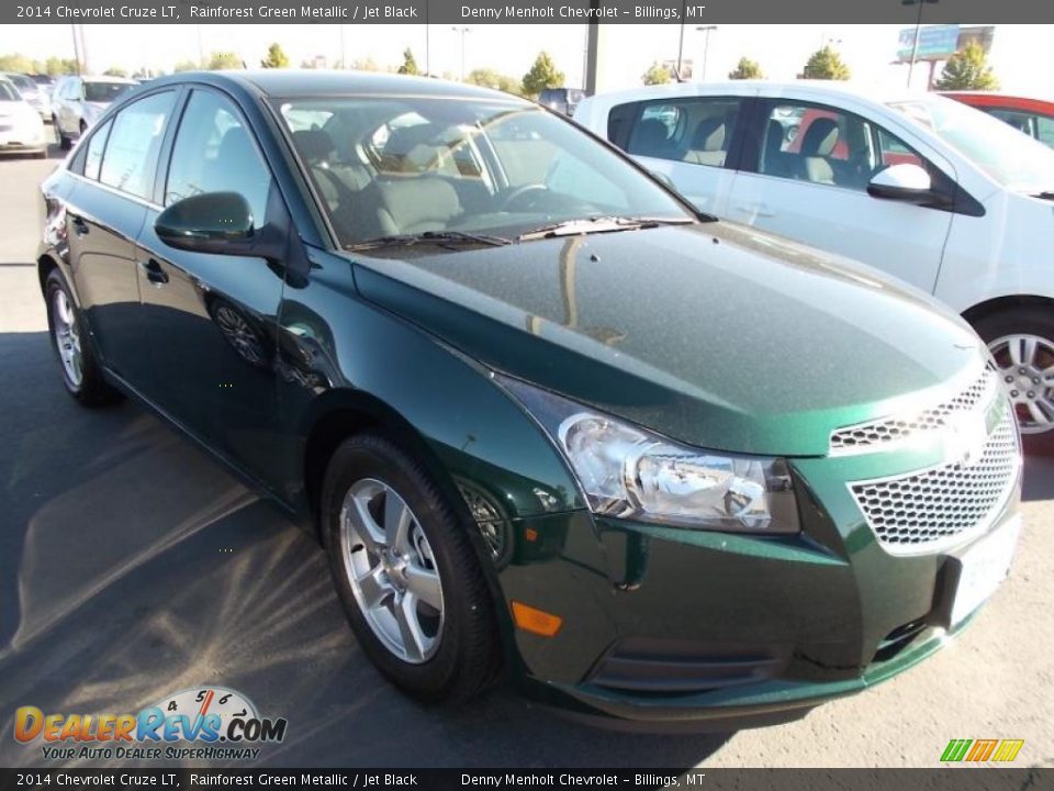 2014 Chevrolet Cruze LT Rainforest Green Metallic / Jet Black Photo #1