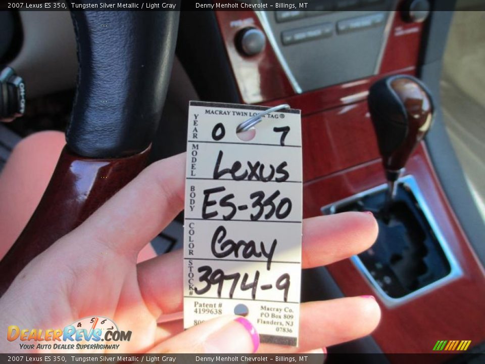 2007 Lexus ES 350 Tungsten Silver Metallic / Light Gray Photo #17