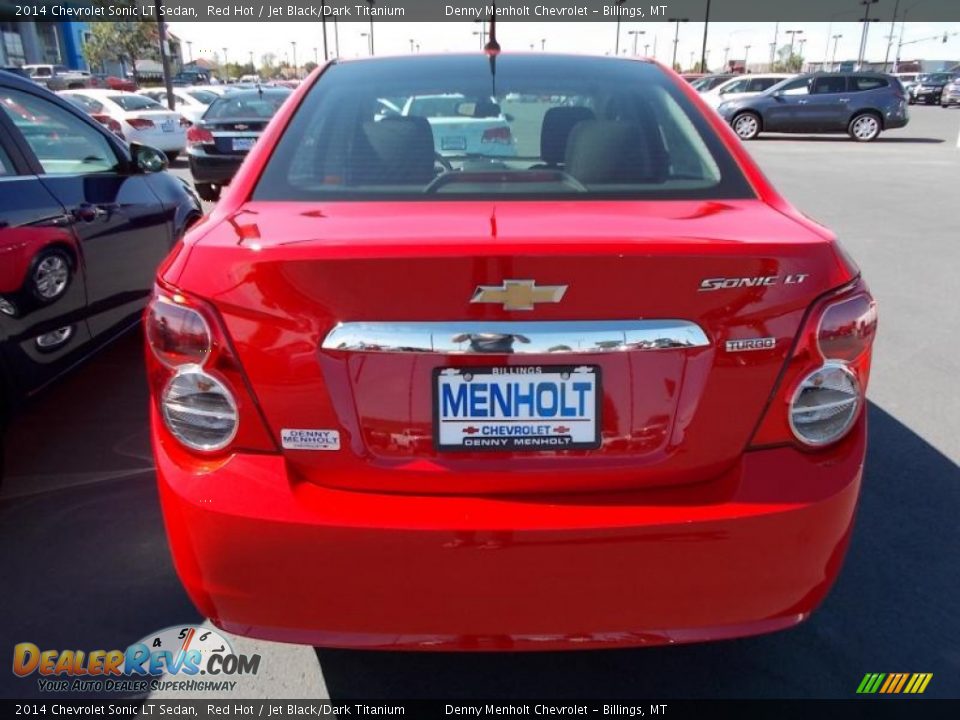 2014 Chevrolet Sonic LT Sedan Red Hot / Jet Black/Dark Titanium Photo #4