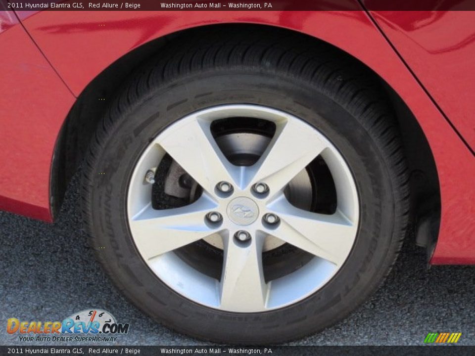 2011 Hyundai Elantra GLS Red Allure / Beige Photo #3