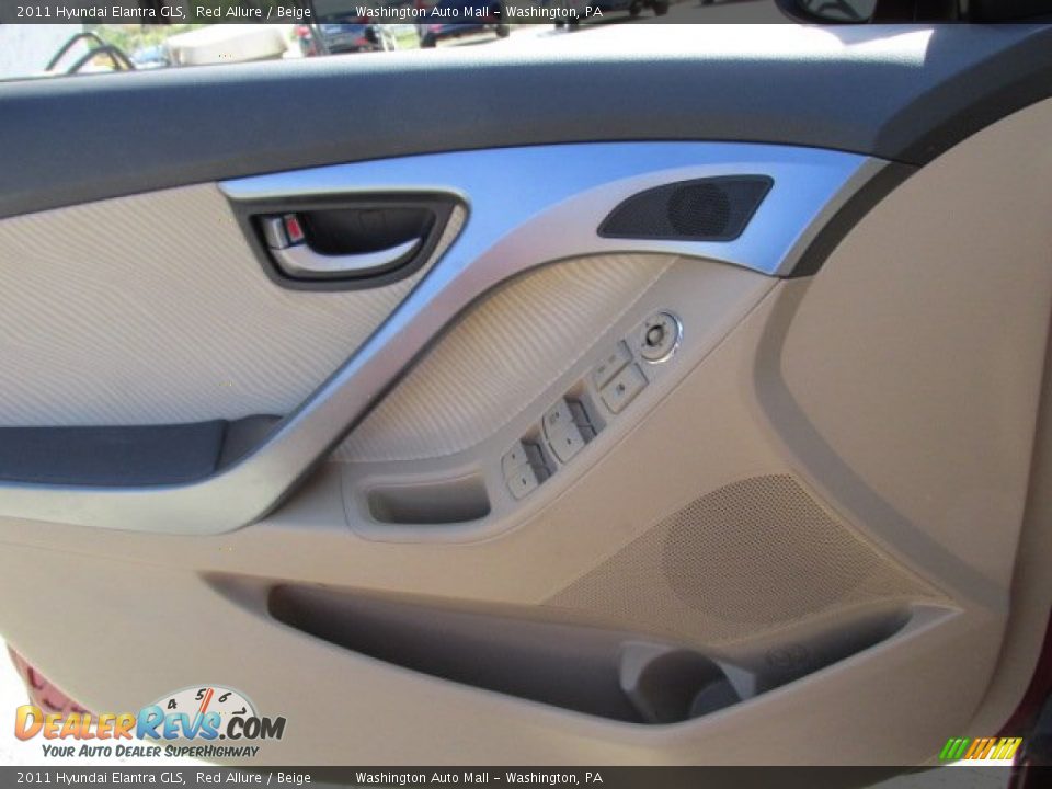 2011 Hyundai Elantra GLS Red Allure / Beige Photo #11