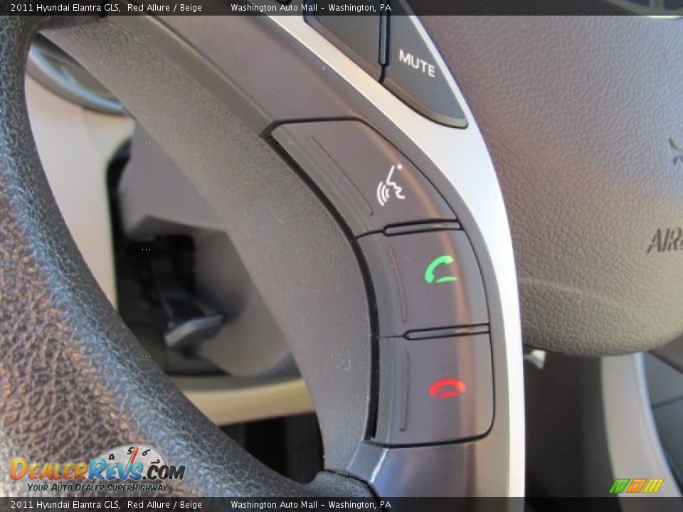 2011 Hyundai Elantra GLS Red Allure / Beige Photo #15