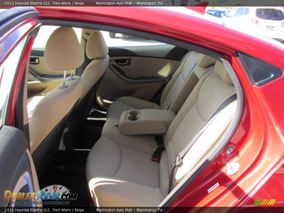 2011 Hyundai Elantra GLS Red Allure / Beige Photo #17