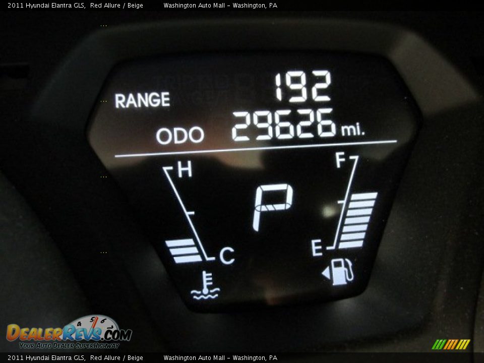2011 Hyundai Elantra GLS Red Allure / Beige Photo #19