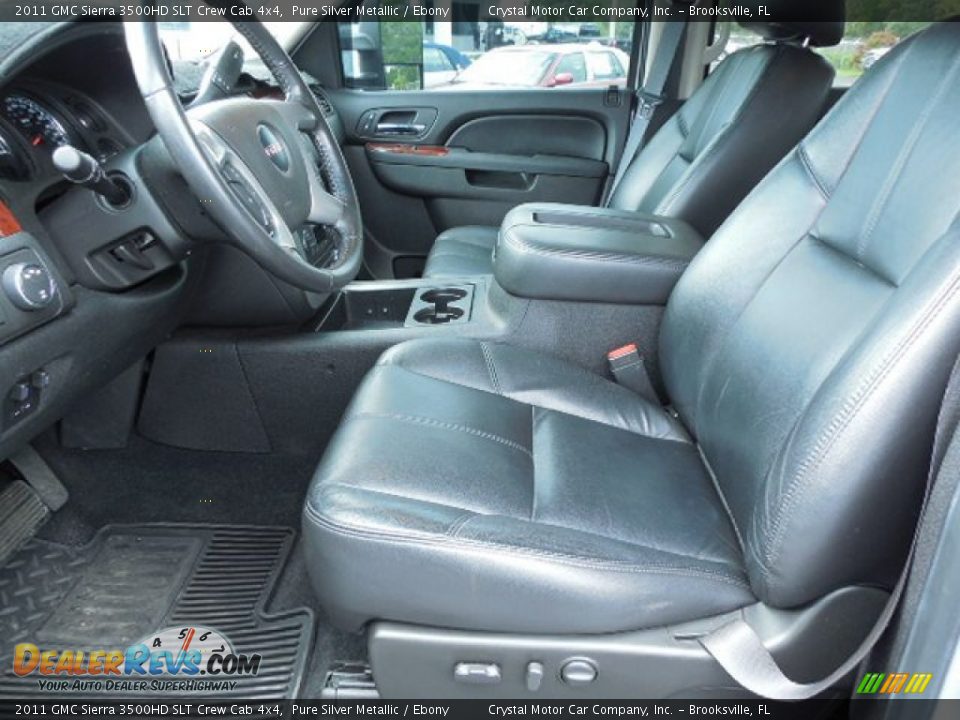 2011 GMC Sierra 3500HD SLT Crew Cab 4x4 Pure Silver Metallic / Ebony Photo #4