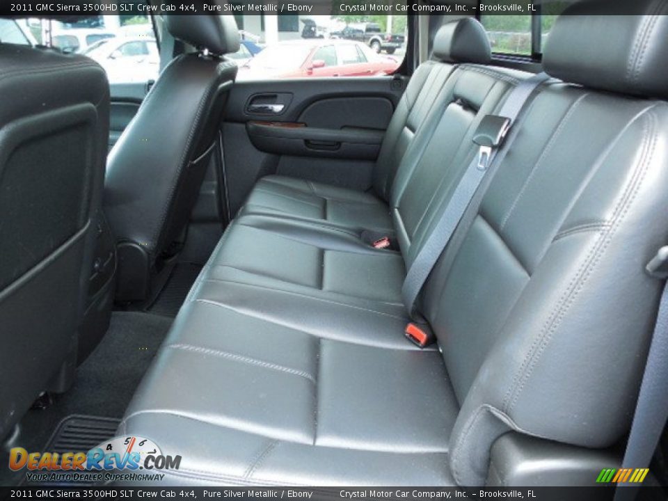 2011 GMC Sierra 3500HD SLT Crew Cab 4x4 Pure Silver Metallic / Ebony Photo #5