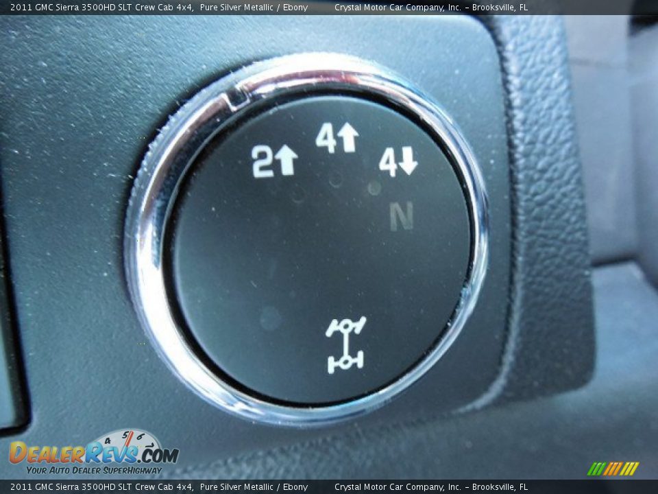 2011 GMC Sierra 3500HD SLT Crew Cab 4x4 Pure Silver Metallic / Ebony Photo #23