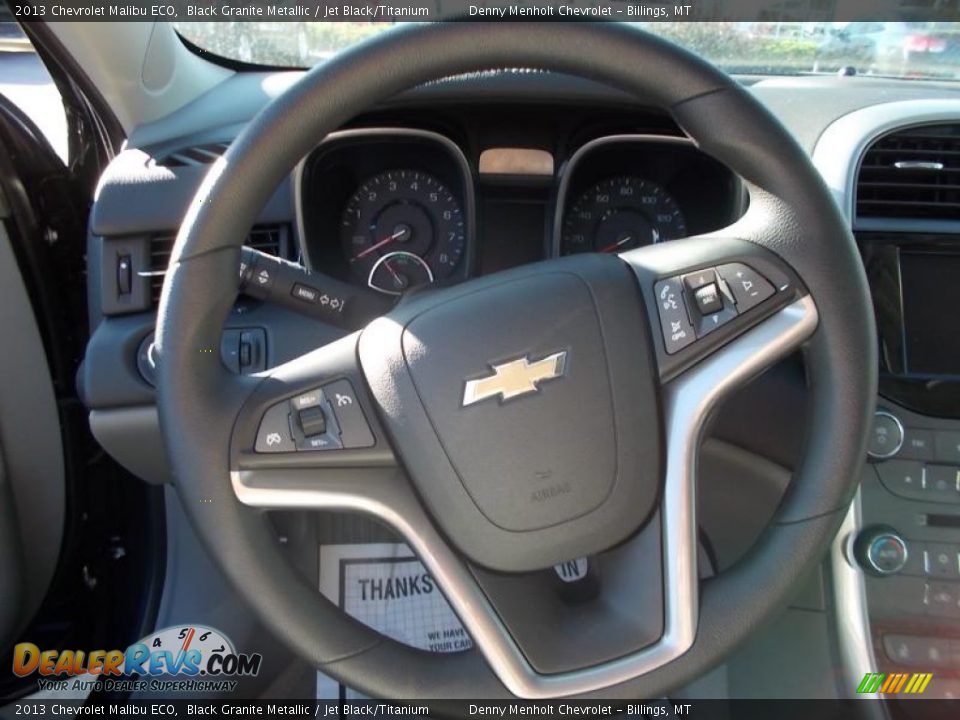 2013 Chevrolet Malibu ECO Black Granite Metallic / Jet Black/Titanium Photo #13