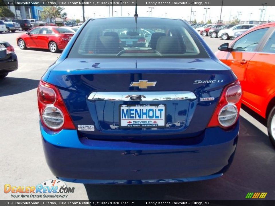 2014 Chevrolet Sonic LT Sedan Blue Topaz Metallic / Jet Black/Dark Titanium Photo #3