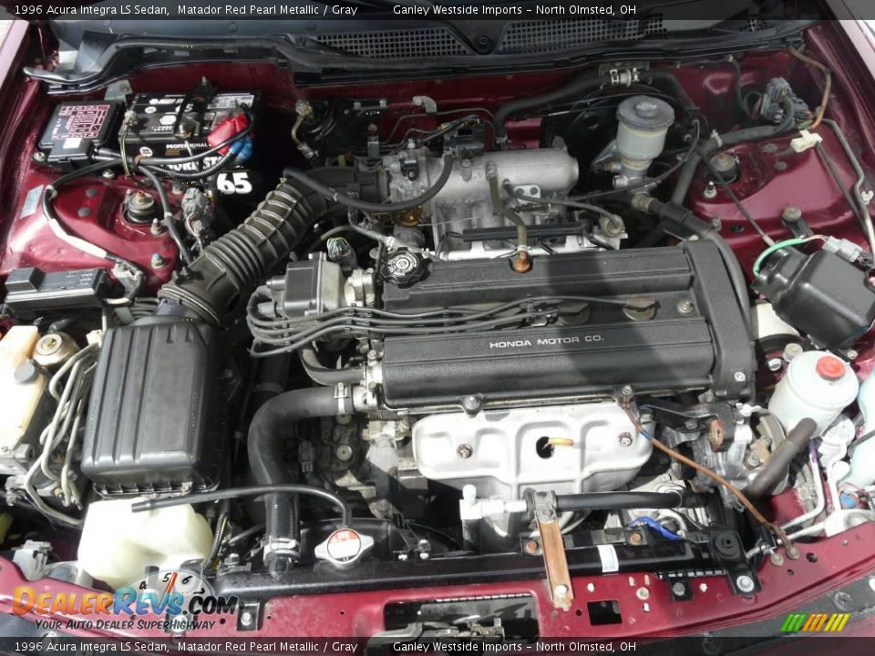 1996 Acura Integra LS Sedan Matador Red Pearl Metallic / Gray Photo #9