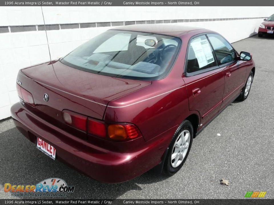 1996 Acura Integra LS Sedan Matador Red Pearl Metallic / Gray Photo #10