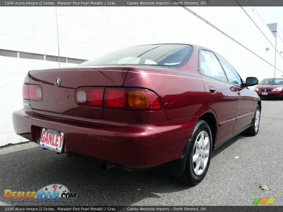 1996 Acura Integra LS Sedan Matador Red Pearl Metallic / Gray Photo #11