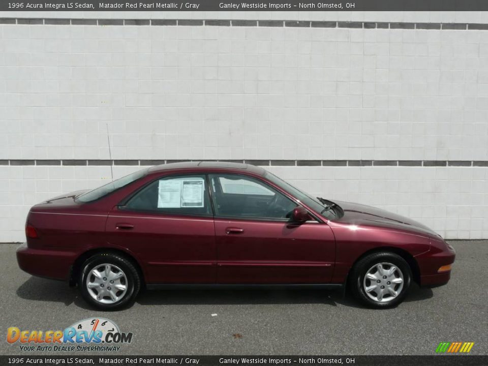 1996 Acura Integra LS Sedan Matador Red Pearl Metallic / Gray Photo #12