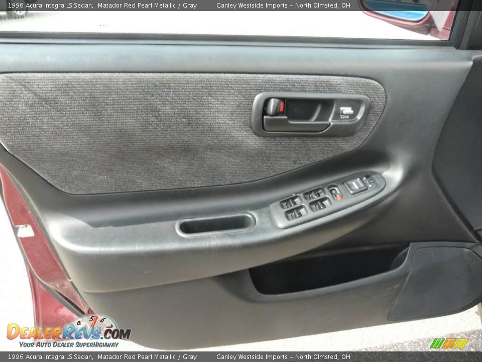 1996 Acura Integra LS Sedan Matador Red Pearl Metallic / Gray Photo #13