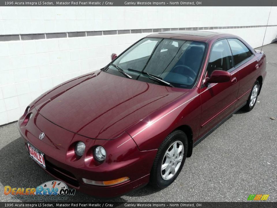 1996 Acura Integra LS Sedan Matador Red Pearl Metallic / Gray Photo #14