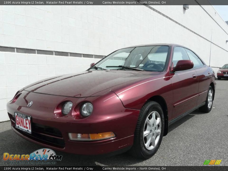 1996 Acura Integra LS Sedan Matador Red Pearl Metallic / Gray Photo #15
