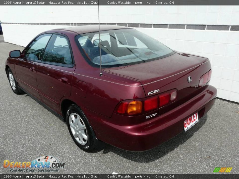 1996 Acura Integra LS Sedan Matador Red Pearl Metallic / Gray Photo #17